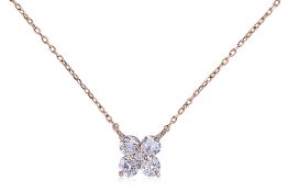 A DIAMOND CLUSTER NECKLACE BY VENDOME AOYAMA