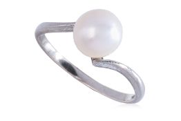 AN AKOYA CULTURED PEARL RING BY MIKIMOTO