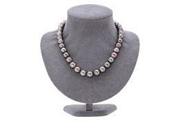 A TAHITIAN SOUTH SEA CULTURED PEARL STRAND NECKLACE