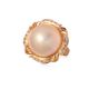 A MABE CULTURED PEARL AND DIAMOND RING - Image 1 of 5