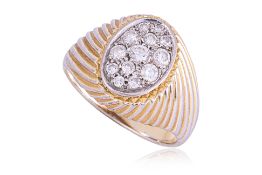 A DIAMOND CLUSTER RING