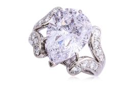 A LARGE DIAMOND RING