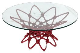 A KENNETH COBONPUE 'DRAGNET' COFFEE TABLE