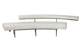 AN EILEEN GRAY 'MONTE CARLO' WHITE LEATHER SOFA