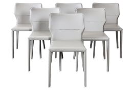 A SET OF SIX AIRNOVA 'MARYL A' LEATHER CHAIRS
