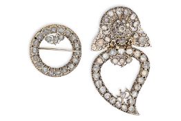 A SET OF TWO KEROSANG BROOCHES