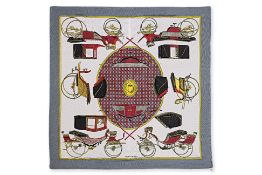 AN HERMES 'LES VOITURES A TRANSFORMATION 90' SCARF