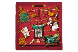 AN HERMES ' MEMOIRE D'HERMES SCARF 90' SILK SCARF