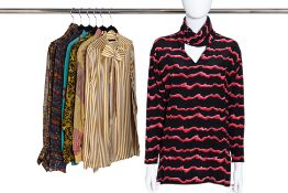 A COLLECTION OF CHRISTIAN DIOR BLOUSES