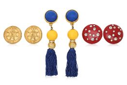 THREE PAIRS OF ESCADA EARRINGS