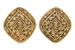A PAIR OF CHANEL EARRINGS
