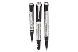 MONTBLANC MEISTERSTUCK MARCEL PROUST THREE PEN SET