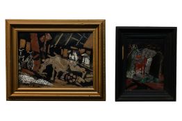 LUC QUOC NHUONG (1944-2019) – TWO LACQUER PANELS