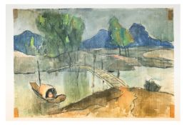 PHAM LUC (VIETNAMESE, B. 1943) - RIVER LANDSCAPE