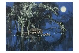 WANG WEIBAO (CHINESE B. 1942) - LANDSCAPE AT NIGHT