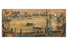 JEHAN CHAN (MALAYSIAN, 1937-2011) - BOATS ON BEACH