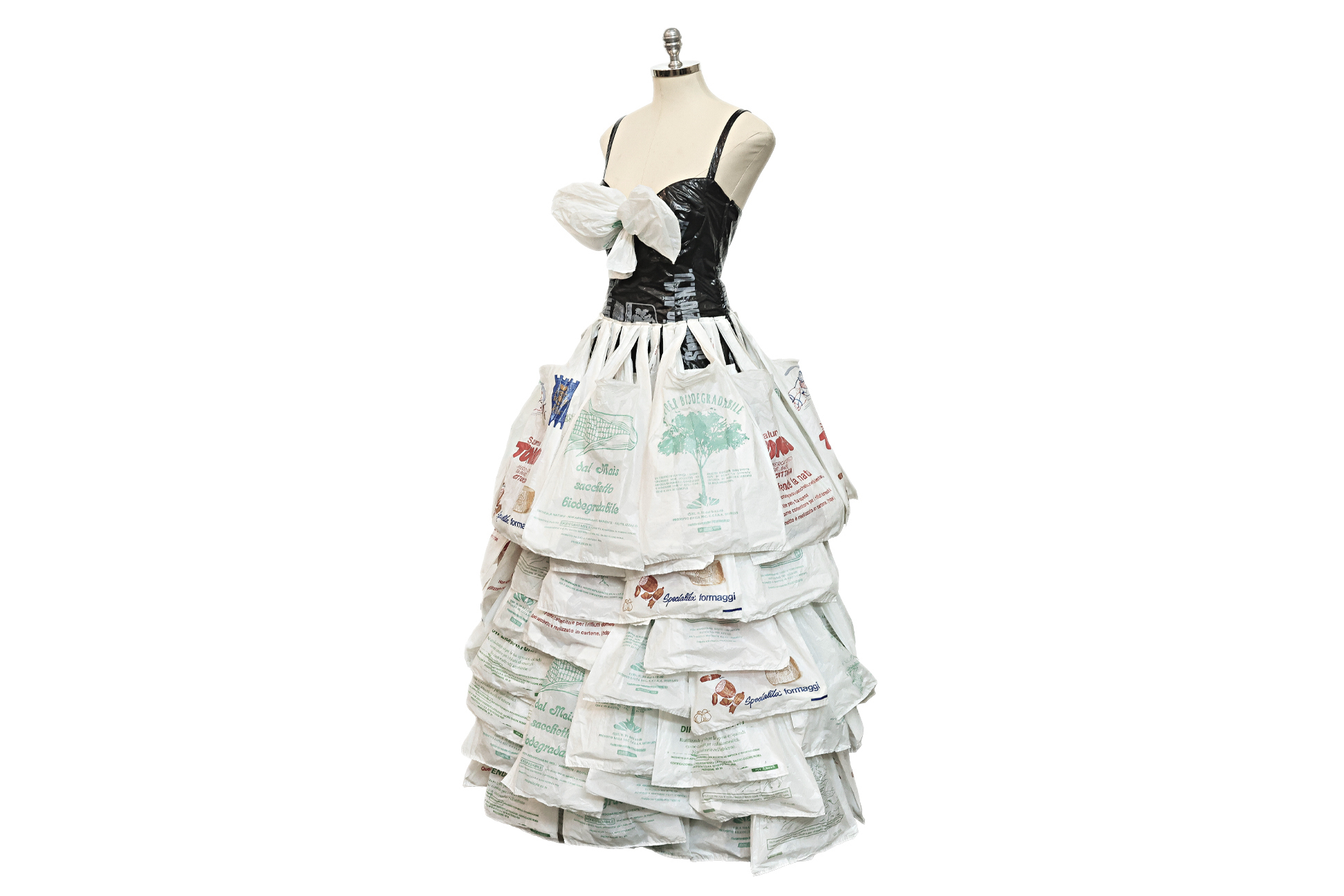 FRANCO MOSCHINO (ITALIAN, 1950-1997) PLASTIC BAG GOWN - Image 2 of 6