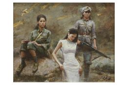 ZHANG DAZHONG (CHINESE, B. 1953) - WOMEN BATTALION SERIES