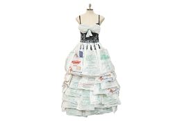 FRANCO MOSCHINO (ITALIAN, 1950-1997) PLASTIC BAG GOWN