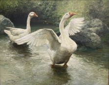 INANTA HADIPRANOTO (INDONESIAN, B. 1948) - SWANS