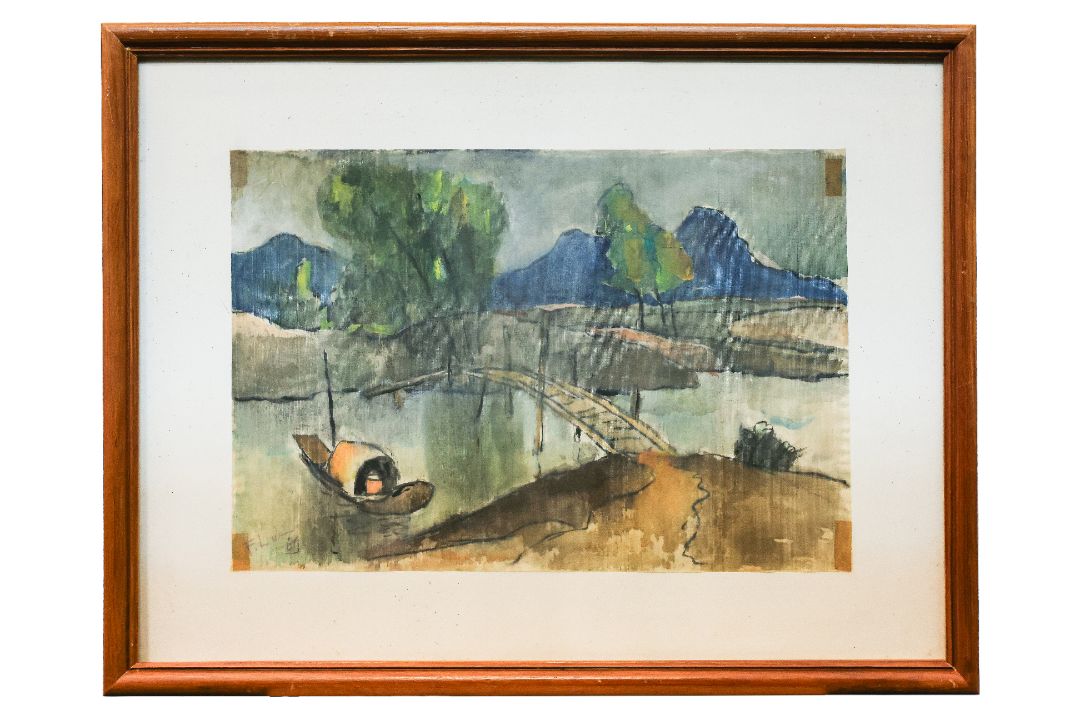 PHAM LUC (VIETNAMESE, B. 1943) - RIVER LANDSCAPE - Image 2 of 3