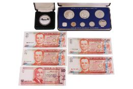 A GROUP OF PHILIPPINES COINS AND BANKNOTES