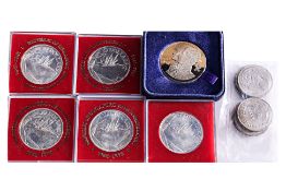 A GROUP OF SINGAPORE AND OTHER COINS