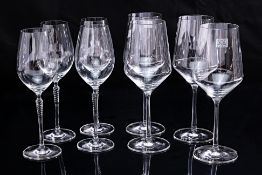 TWO SETS OF FOUR SCHOTT ZWIESEL WINE GLASSES