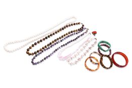 A GROUP OF COSTUME JEWELLERY