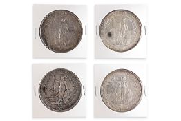 GREAT BRITAIN BRITISH TRADE DOLLAR, ASSORTED DATES (4)