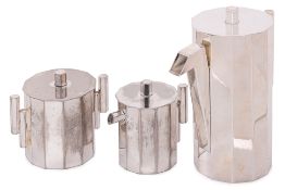 AN ITALIAN SILVER PLATED COFFEE SERVICE