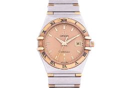 AN OMEGA CONSTELLATION LADY'S BI-METAL BRACELET WATCH