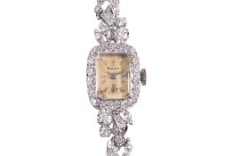 A DIAMOND WATCH BY BULOVA