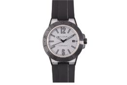 A BULGARI DIAGONO MAGNESIUM AUTOMATIC WATCH