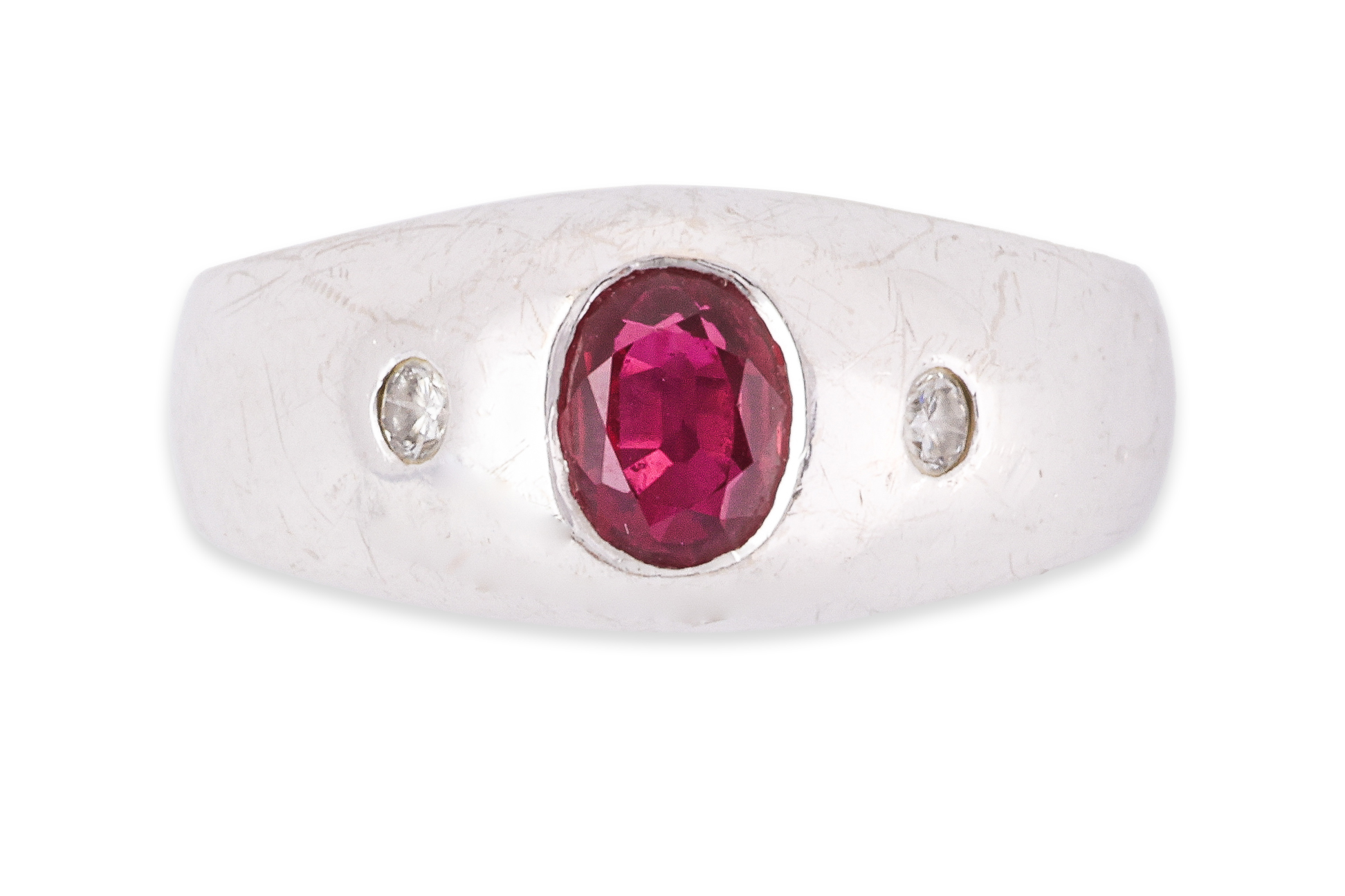 A RUBY AND DIAMOND RING - Image 2 of 3