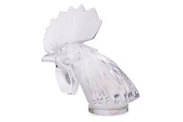 A LALIQUE 'TETE DE COQ' CAR MASCOT