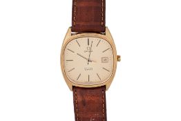 AN OMEGA DE VILLE GOLD PLATED WRISTWATCH