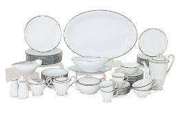 A NORITAKE SILVERDALE PATTERN TEA, COFFEE AND PART DINNER SERVICE