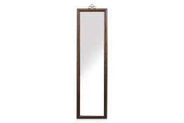 A BLACKWOOD FRAMED RECTANGULAR MIRROR