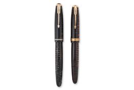 TWO PARKER VACUMATIC FOUNTAIN PENS