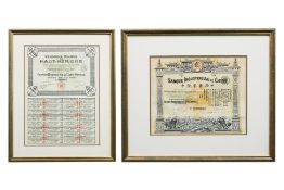 TWO BOND CERTIFICATES