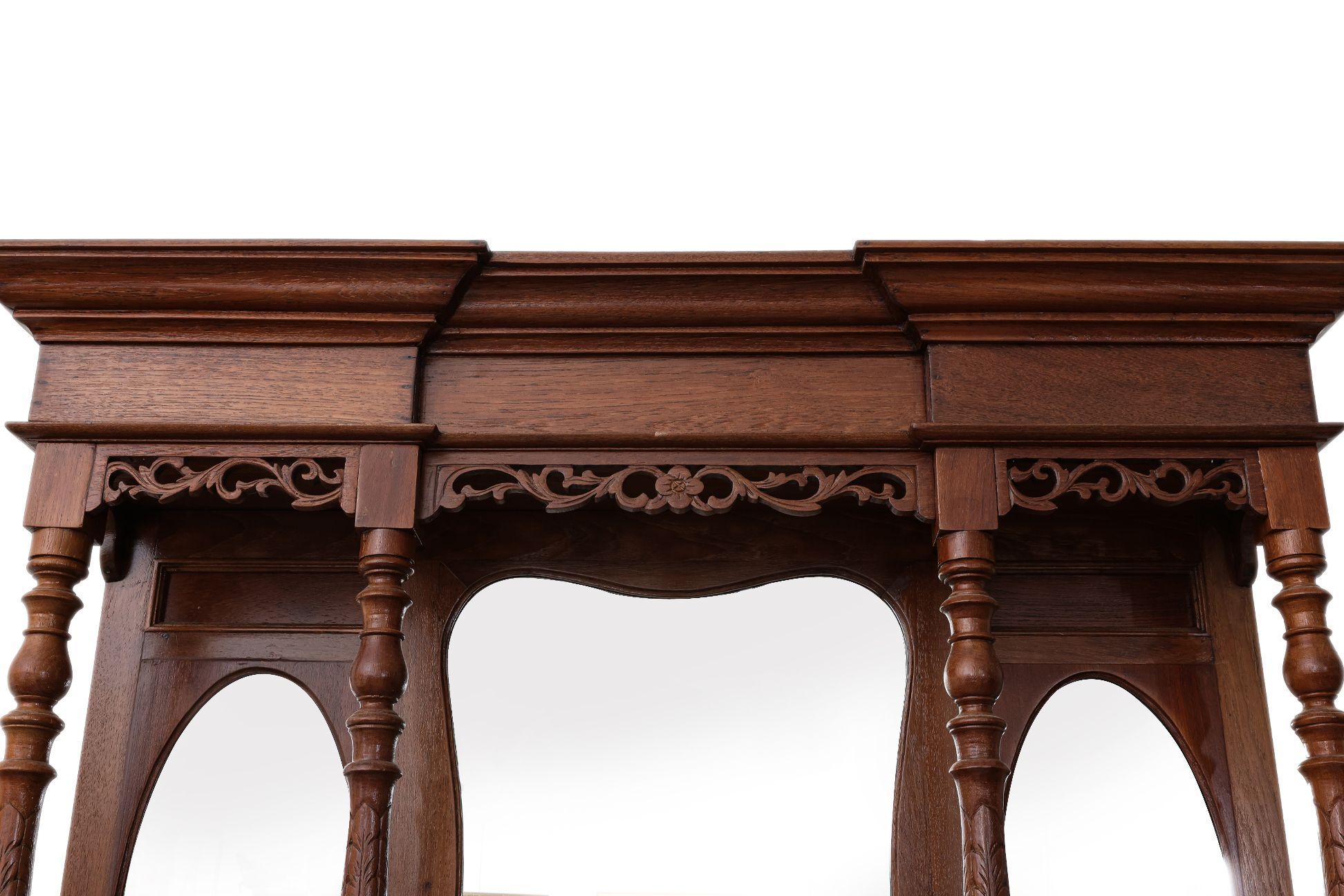A LARGE PERANAKAN TEAK AND MARBLE SIDEBOARD - Image 3 of 6