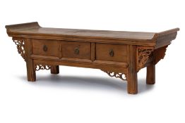A CHINESE ELM LOW TABLE