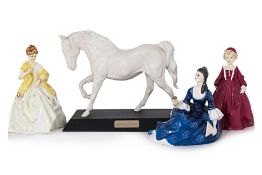 A GROUP OF ROYAL WORCESTER; ROYAL DOULTON AND BESWICK CERAMICS