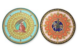 TWO VERSACE ROSENTHAL STUDIO-LINE CHRISTMAS PLATES