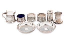 A GROUP OF MOSTLY ENGLISH SILVER ITEMS