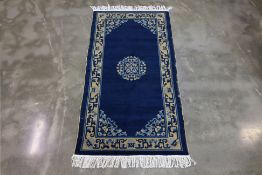 A CHINESE BLUE GROUND NINGXIA RUG