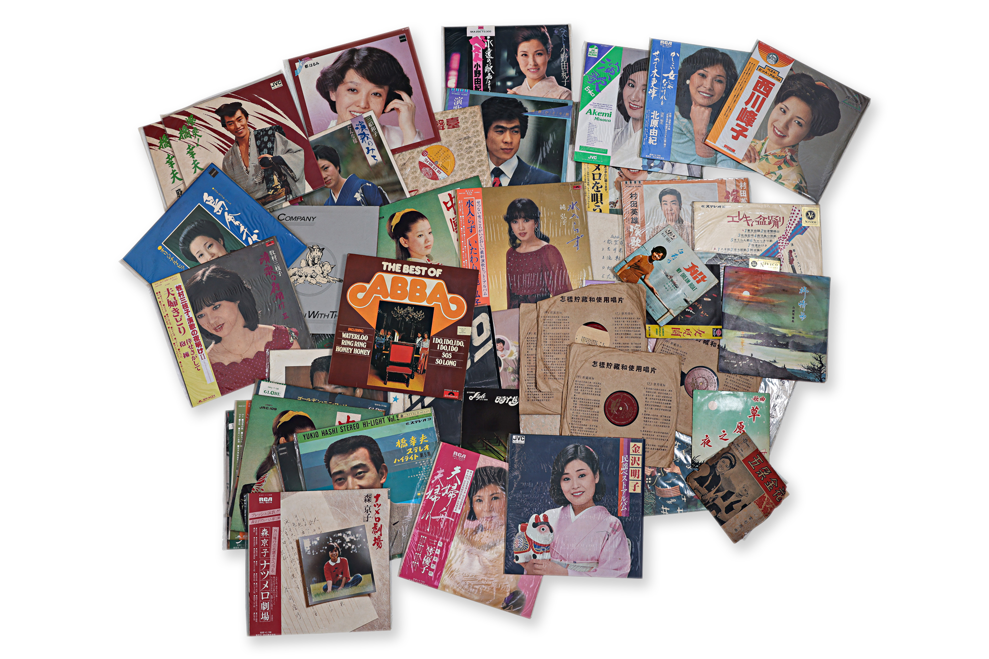 A GROUP OF MOSTLY JAPANESE VINYL RECORDS, SURF-ROCK, TRADITIONAL, AND OTHERS