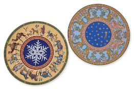 TWO VERSACE ROSENTHAL STUDIO-LINE CHRISTMAS PLATES