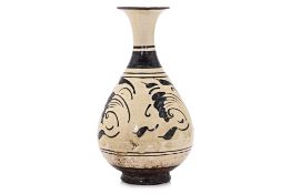 A PEAR SHAPED BOTTLE VASE
